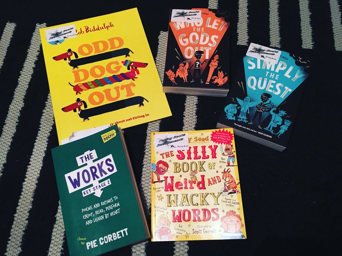 Poetry, fiction, a picture book and a book all about word play makes for a VERY excitable Miss Jones 😍 #lovewords #thepowerofreading #booksbooksbooks #RRGoesToUni