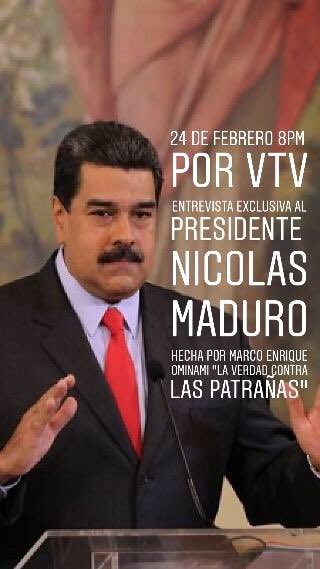 Cilia Flores (@conciliaflores) on Twitter photo Una entrevista donde <a href="/NicolasMaduro/">Nicolás Maduro</a> demuestra su amor profundo por los venozolanos y venezolanas, y su convicción de que la Paz la vamos a lograr con el voto. A las 8:00 p.m. en <a href="/VTVcanal8/">VTV CANAL 8</a> y <a href="/teleSURtv/">teleSUR TV</a>. Una entrevista donde <a href="/NicolasMaduro/">Nicolás Maduro</a> demuestra su amor profundo por los venozolanos y venezolanas, y su convicción de que la Paz la vamos a lograr con el voto. A las 8:00 p.m. en <a href="/VTVcanal8/">VTV CANAL 8</a> y <a href="/teleSURtv/">teleSUR TV</a>.
