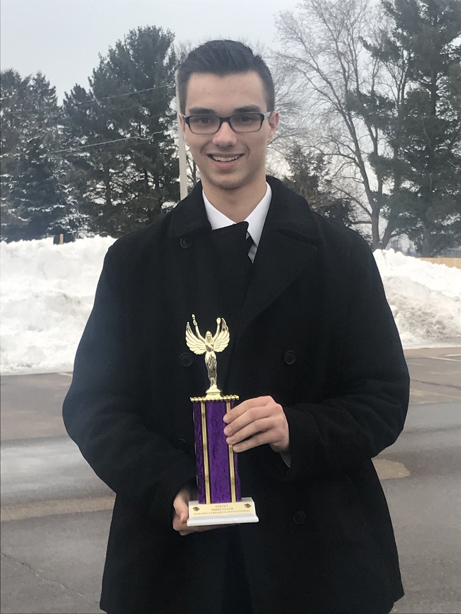 Jason takes 3rd in Poetry at Durand! #gocrickets <a href="/fccrickets/">Fall Creek School District</a>