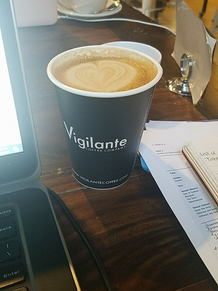 grayrtDrPHc's tweet photo. Round 2 with a side of live jazz @VigilanteCoffee and tending to my goals @forestapp_cc #Dissertation #phdlife #dirtychai #extrashots #staycaffeinated #justkeepfighting #heavylids https://t.co/wTYkvSulXx