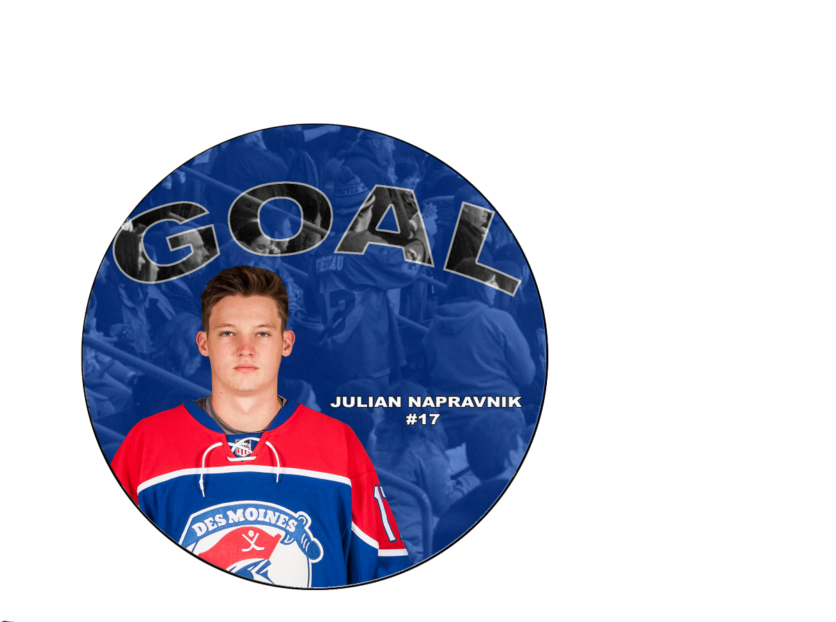 bucshockey's tweet photo. GOAL for the Bucs from Julian Napravnik's breakaway assisted by Scooter Brickey 1 - 0 with 12:14 in the 1st to play #TCvsDM https://t.co/AzIIfNHf6Q