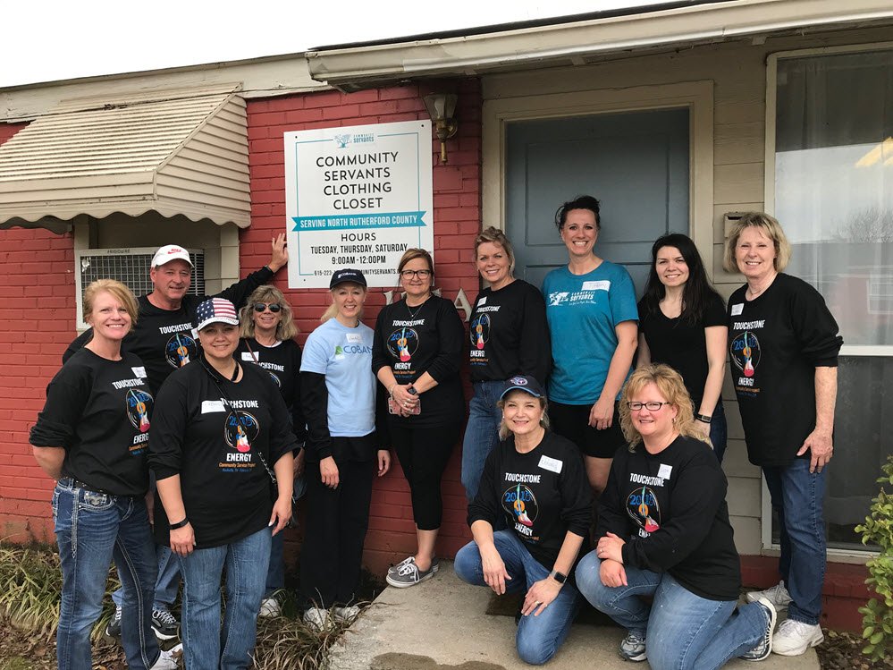 CoBank's tweet photo. Members of America's electric co-ops and CoBank associates took part in a variety of repair projects today! Thank you, @TSECooperatives, @MidTnElectric, @TNELECTRIC, and @UWRCC for putting together an impactful community service project. @NRECAnews #CoBankCommunity https://t.co/uADOYjgDyG