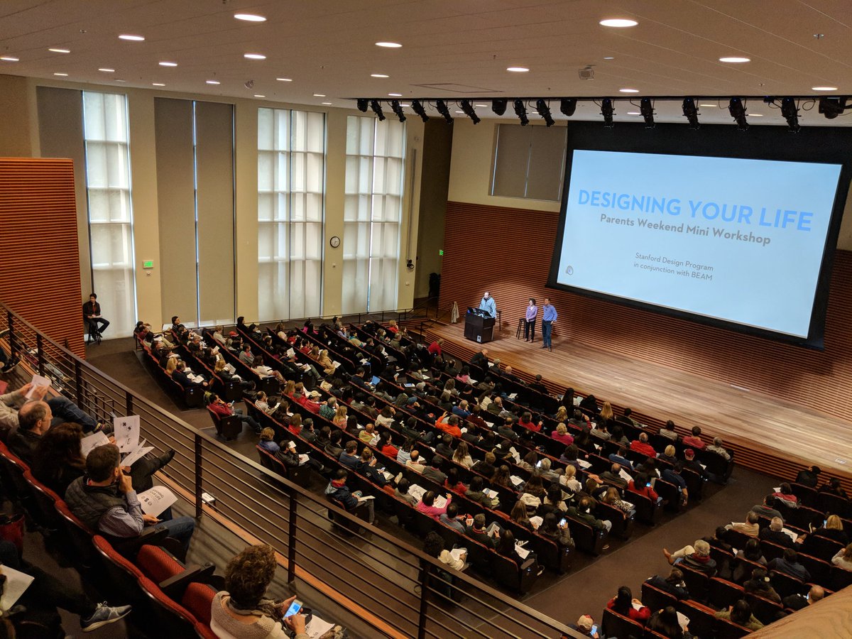Packed house for <a href="/DYourLife/">Designing Your Life</a> + <a href="/StanfordBEAM/">Stanford Career Edu.</a> workshop for <a href="/Stanford/">Stanford University</a> Parents Weekend!