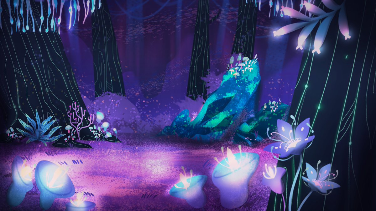 Elenartistic's tweet photo. Posting the project that really kicked off my love for background/environment art- theme: Robin Hood in Space! https://t.co/HdtFrjy205