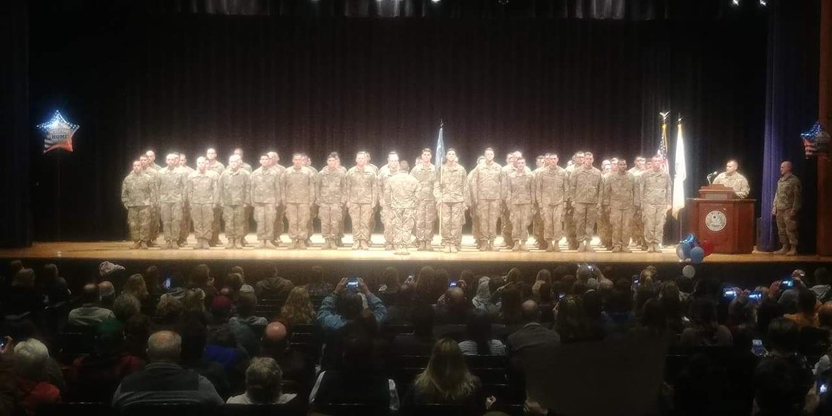Urena's tweet photo. WELCOME HOME! Today Soldiers of the 181st Infantry Regiment, Massachusetts National Guard return home after a year deployed overseas.

Thank you for your service and sacrifice as well as that of your families. 🇺🇲 https://t.co/P0pqugyi8L