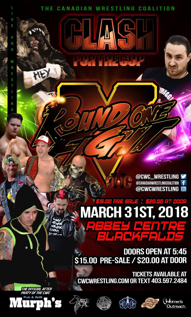 Tickets on sale now!
diyobo.com/events/Clash-F… #RoundOne #Fight #CanadaCup #ProWrestling #Alberta #RedDeer #Blackfalds