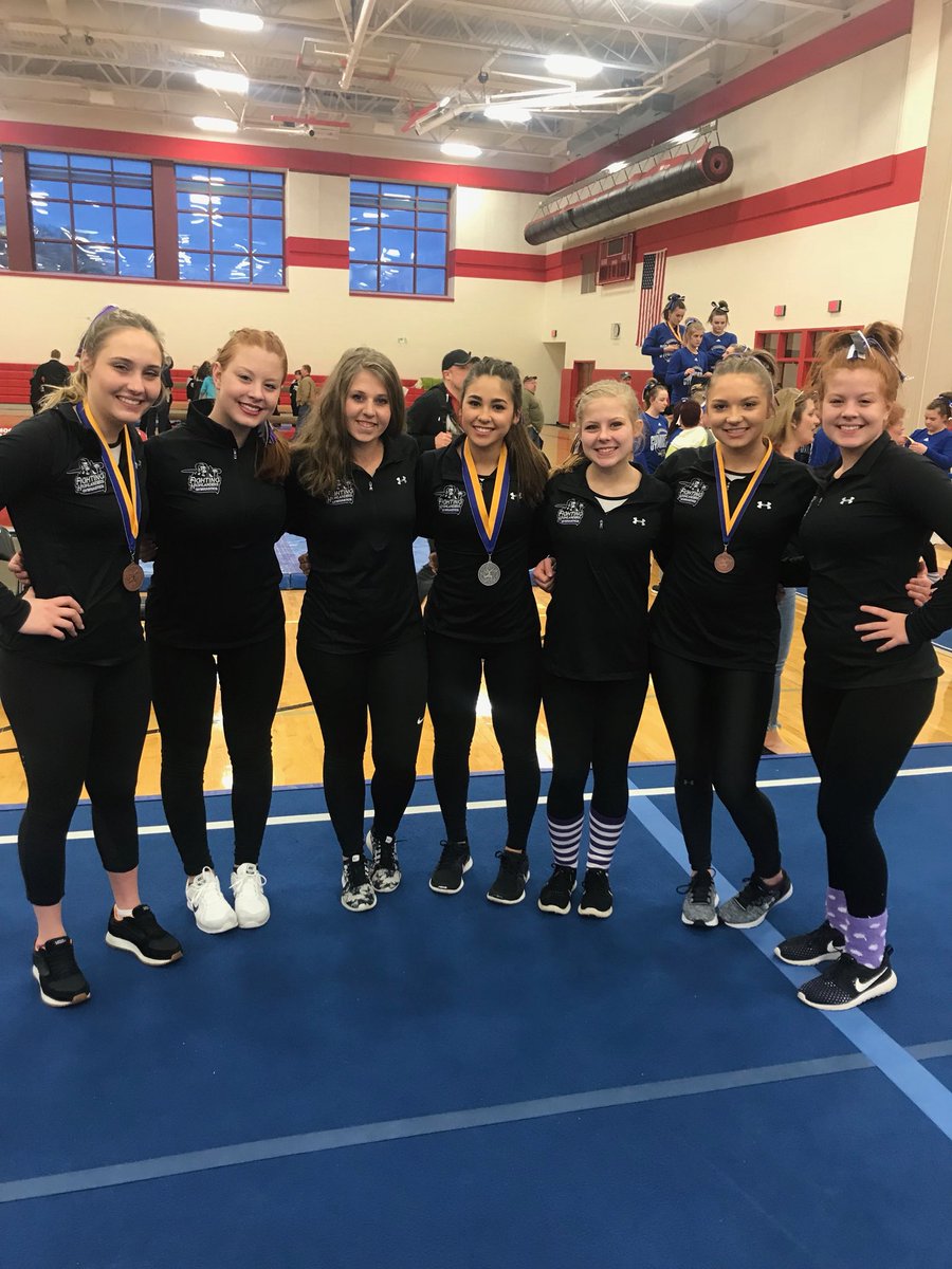 BwGymnastics's tweet photo. THE GIRLS TAKE 2nd IN STATE!!! #Highlanderpride https://t.co/zBCDOBAxeR