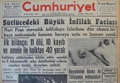 Daha neler göreceğiz.!

Enver pasanın kardesi #NuriKıllıgil
(Nuri pasa), Türkiyenin
ilk Milli ve Yerli Silah fabrikasını kurar,1949 da Sabotaj ile
Patlamalar 3 gün sürer..28 kişi ölür,
Nuri paşanın cenaze namazı 67 yıl sonra kılınır..

m.timeturk.com/turkiye-nin-il…
#KutluSefereHazırız