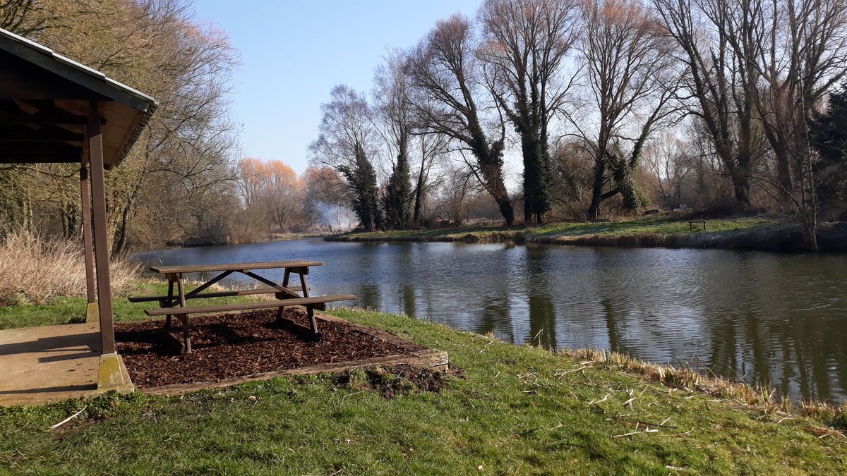 fishthetest's tweet photo. Beautiful winters day prepping @fishthetest Pittleworth Trout Lake for the new season https://t.co/nlPLHIWuN6