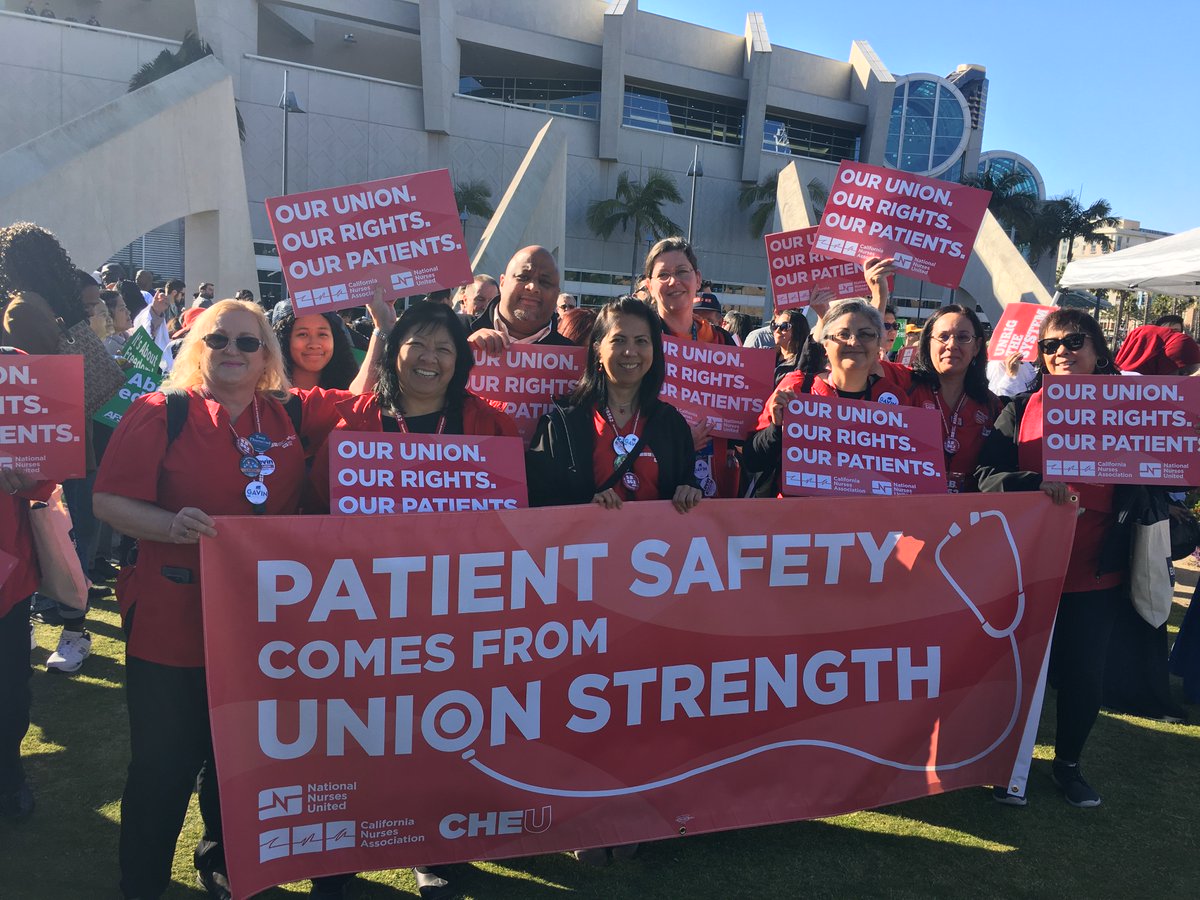 CalNurses's tweet image. Union RNs show up! Here for labor's day of action with a full dose of #NURSEPOWER
#UnrigtheSystem #SanDiego