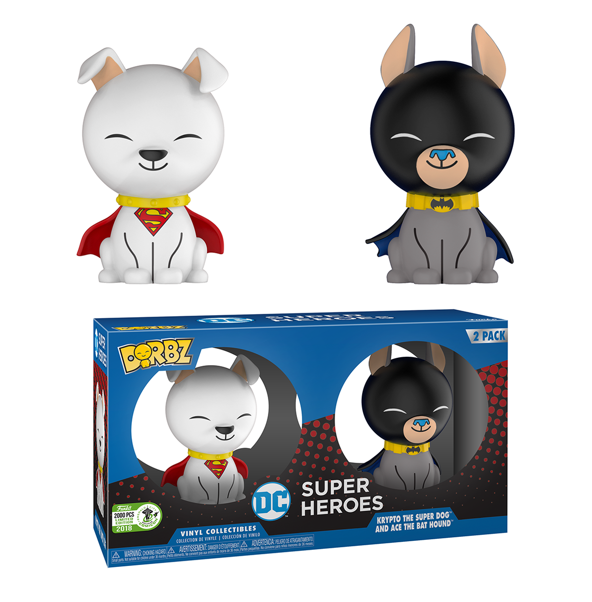 Funko's tweet photo. RT &amp; follow @funko for a chance to WIN an #ECCC exclusive Krypto the Super Dog &amp; Ace the Bat Hound Dorbz two-pack! https://t.co/oTmtUwd2Ca