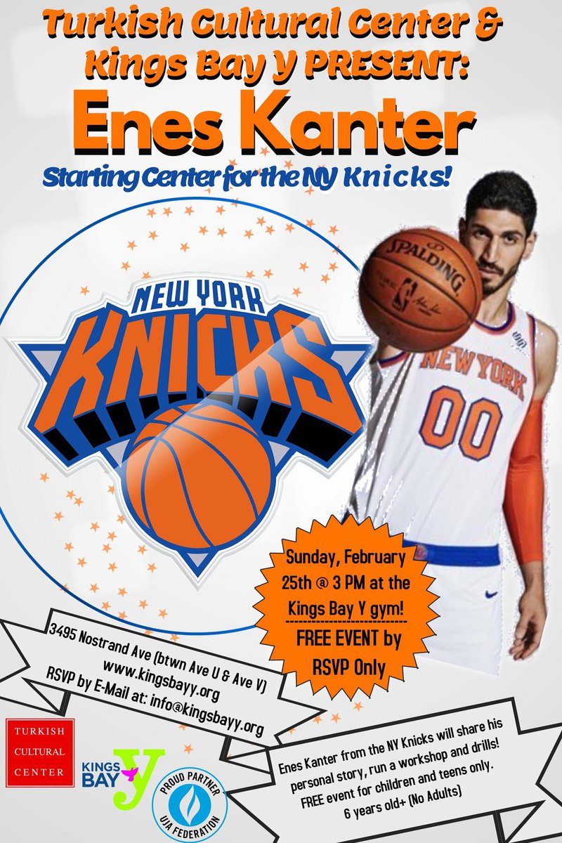 JoeSeven0's tweet photo. Free event for the youth and teens at the Kings Bay Y in Brooklyn. RSVP by email to join. #Knicks #events #nyc #y https://t.co/GsjJpzI8mO