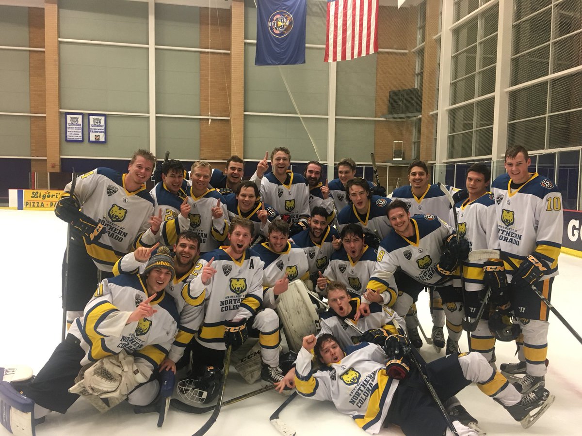 HockeyUNC's tweet photo. BEARS WIN! WE’RE GOING TO NATIONALS!! https://t.co/KVqlsnGT18