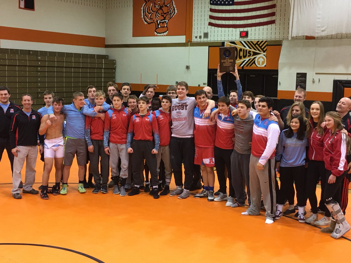 Congratulations Arrowhead wrestlers and coaches! 
O'Toole and Otto are State Champions, while Dentino and Ganos take 2nd place.  Great team effort ... now onto the State Team Championships next weekend!