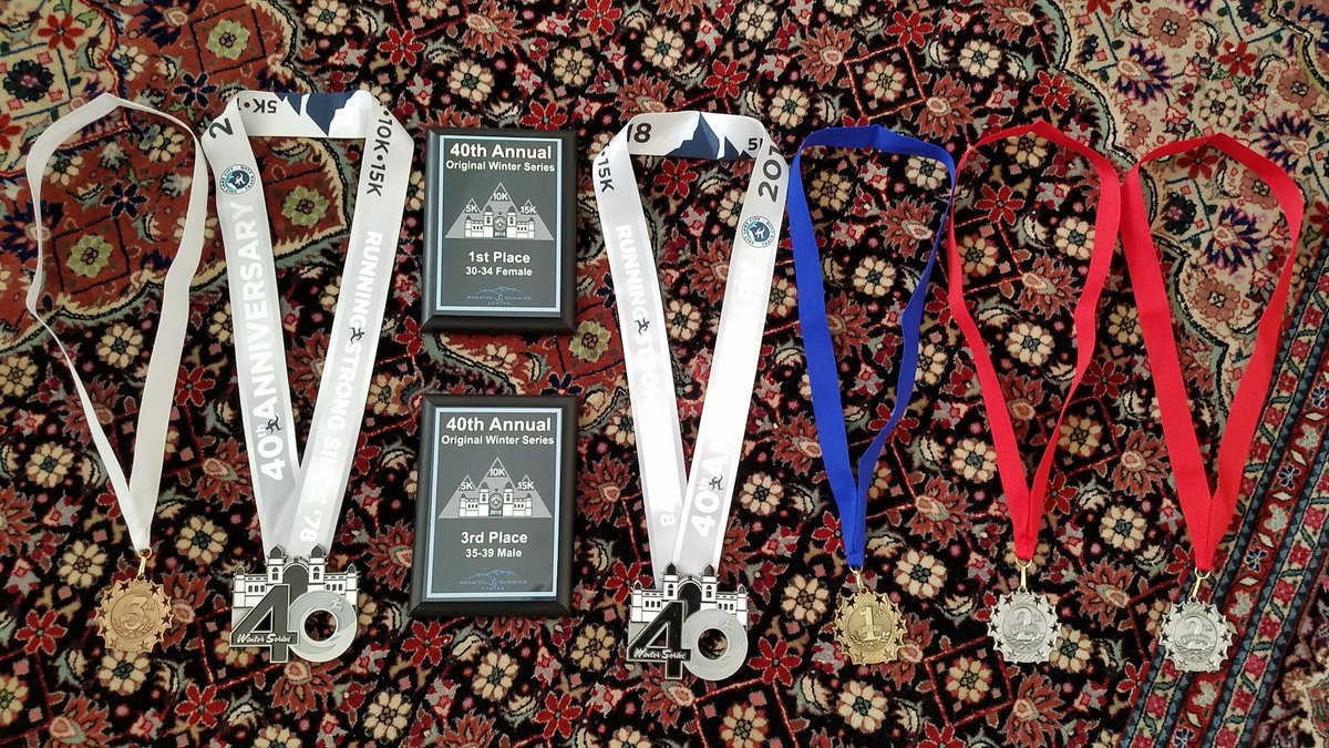 davidshanej's tweet photo. The Salt Lake City Track Club's  40th Annual Winter Series was awesome! Thanks #SLCTC for 3 great races and all the hardware! 😉🥇🥈🥈🥉 https://t.co/acpevFFouy @wasatchrunning https://t.co/n3htdDtzln