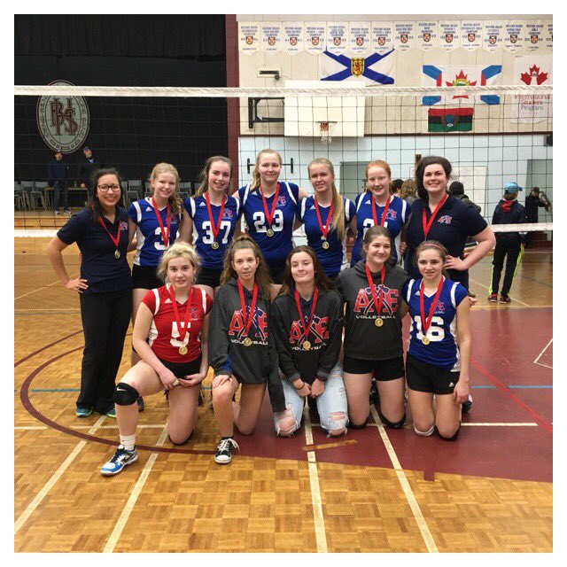 Congrats to the 16U Girls Axe Volleyball team on their win this weekend in Bridgewater! <a href="/volleyballNS/">Volleyball NS</a> <a href="/AcadiaVball/">Axewomen Volleyball</a>