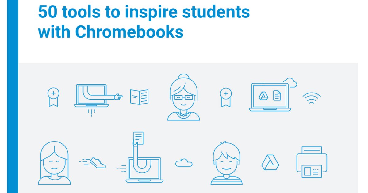 BookCreatorApp's tweet image. 50 tools to inspire students with #Chromebooks. 

bit.ly/2CfYQMn by @GoogleForEdu 

feat. @BookCreatorApp, @ExplainEverythng, @soundtrap, @WeVideo, @AdobeSpark, @BrainPOP, @Newsela, @PlotagonEdu, @texthelp, @SpheroEdu, @seesaw, @nearpod, @GetKahoot (to name a few)...