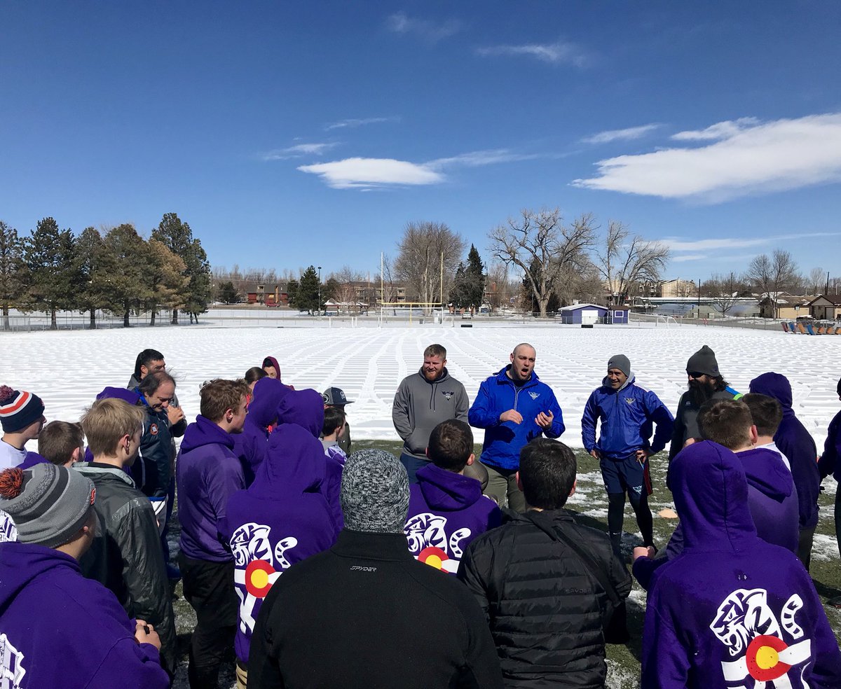 AmericanRaptors's tweet photo. Today the Raptors were at Arvada West High School training the next generation of rugby players. We're thrilled to help coach our youth rugby players and can't wait to watch them grow! #raptorslife #giveback https://t.co/dHkaNWamXl