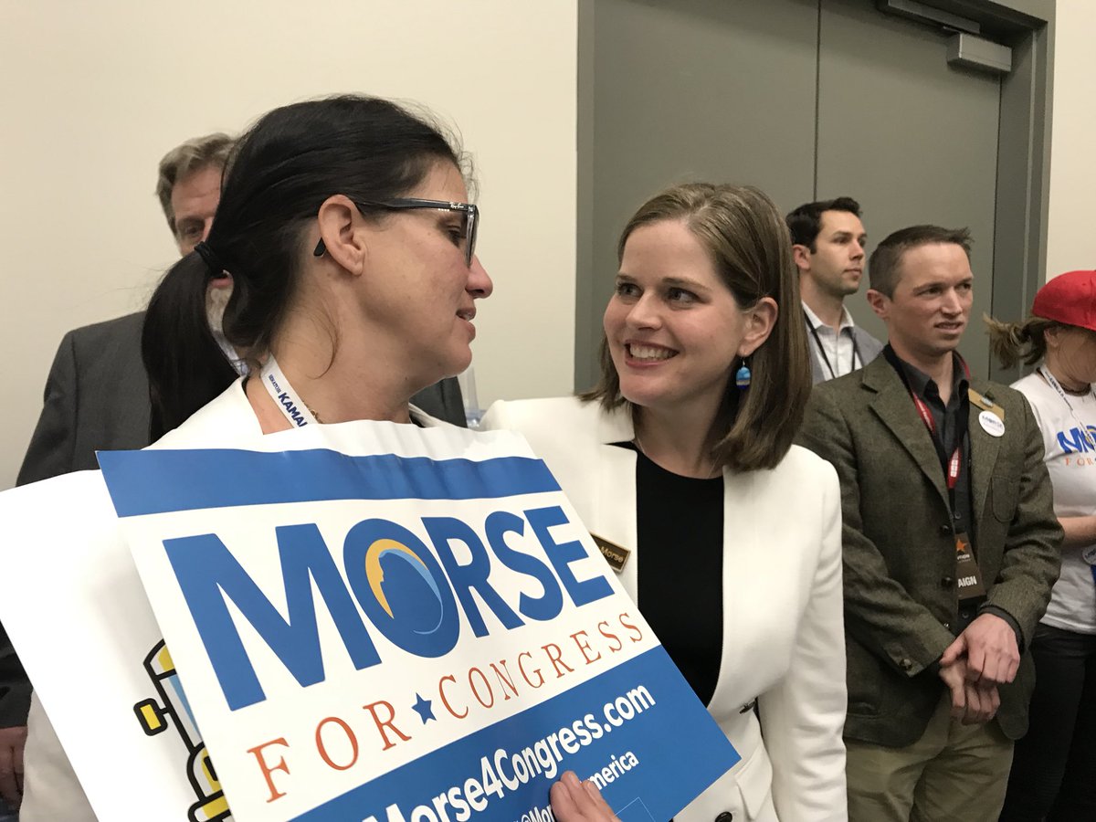 “I’m really thrilled...and honored,” @Morse4America says on making the 60% threshold to get Democratic Party’s endorsement, says she wants to work to flip <a href="/RepMcClintock/">Tom McClintock</a> seat blue.