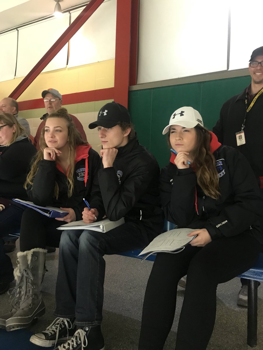 Tartan Hockey Stats Team hard at work at the Section 4AA Quarterfinal vs Mounds View