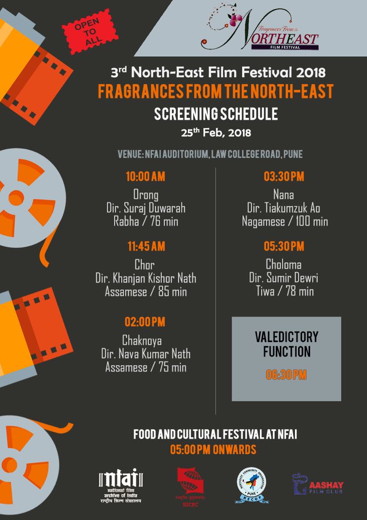 NFAIOfficial's tweet photo. Here's today's schedule for the #NorthEastFilmFestival at NFAI! #NEFF2018 https://t.co/PCKwigINnH