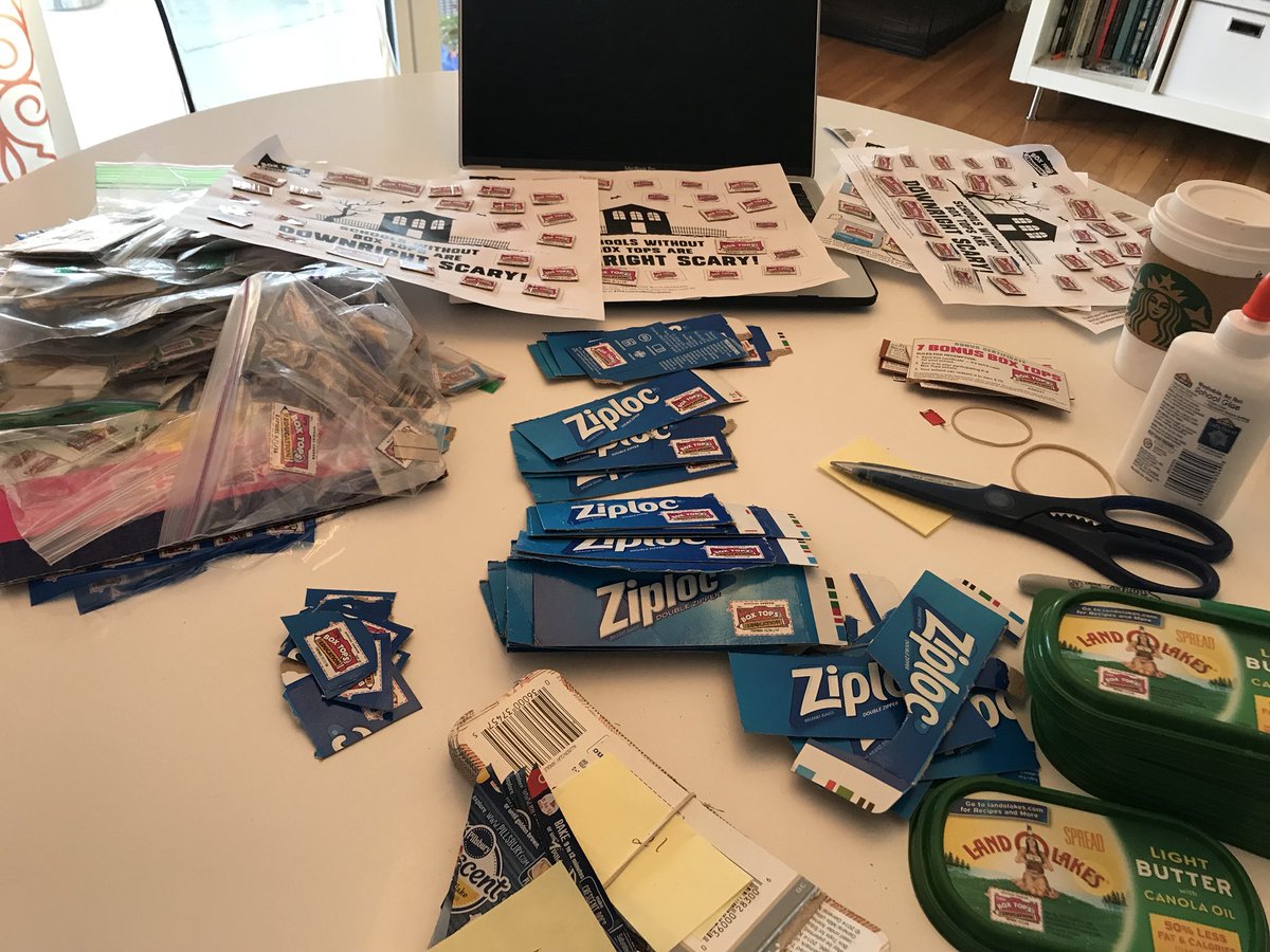 StaceyRMoseley's tweet image. Counting and glueing #boxtops for $100 for my kids school art program. Sure, tell me how they’ll afford guns again? #neveragain @MomsDemand