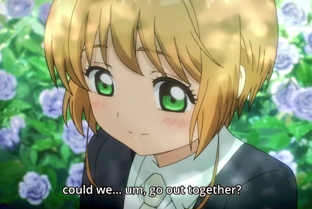 ccsakurasequel's tweet photo. Sakura is asking Syaoran to go on a date next weekend! Omg how cute! You go girl!!❤️❤️❤️ https://t.co/g1fVfbhcDj