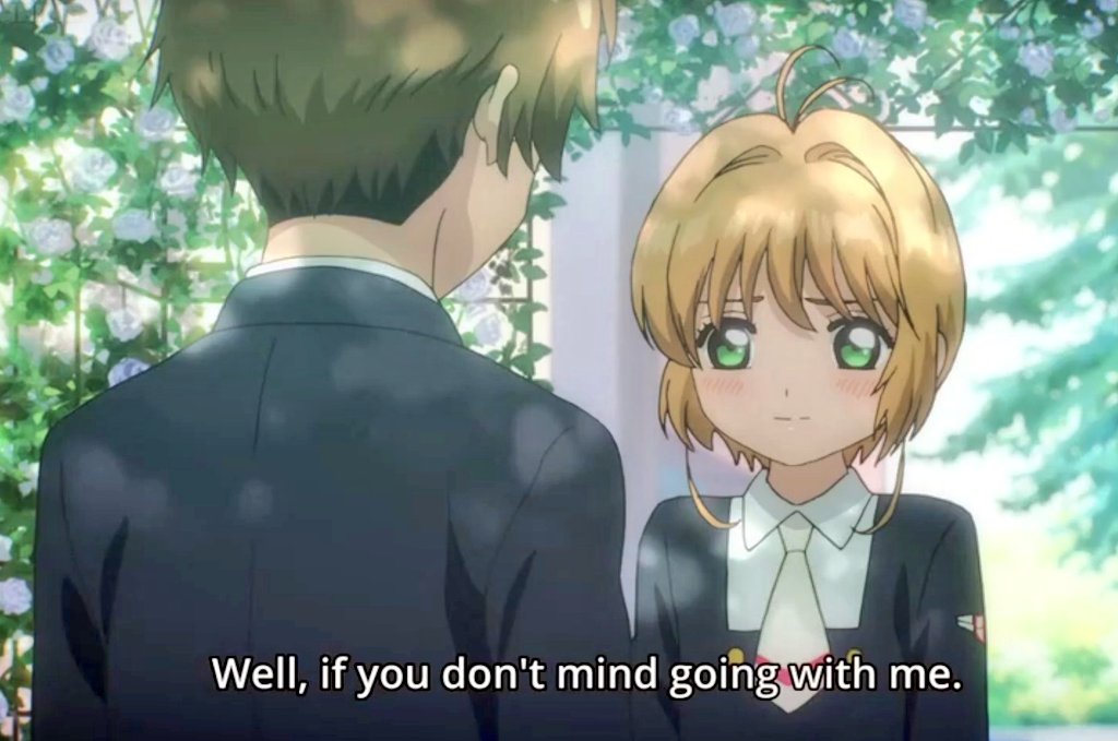 ccsakurasequel's tweet photo. Sakura is asking Syaoran to go on a date next weekend! Omg how cute! You go girl!!❤️❤️❤️ https://t.co/g1fVfbhcDj