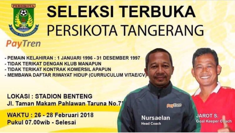 BentengMania_FC's tweet photo. Sebuah kehormatan bagi kami jika kalian dapat berpatisipasi mengikuti seleksi terbuka di tim @Persikota1994 Persikota1994 ini. Untuk info lebih lanjut silakan cek @Persikota1994 atau flyer diatas ini. #spirit98 #ffg #persikota #bentengmania https://t.co/4Ta6iBkL8W