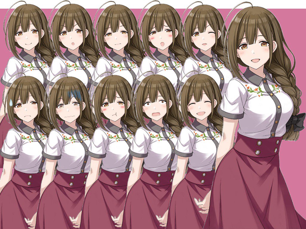 私はケントゥリオp デナリウス Na Twitterze 先日発表されたシャニマスの新グループ アルストロメリアの一人目桑山千雪さんの立ち絵 仮 出来ていますので置いておきます この子は何かティンと来やすくて作ってて楽しかったです もうちょっと弄りたかった