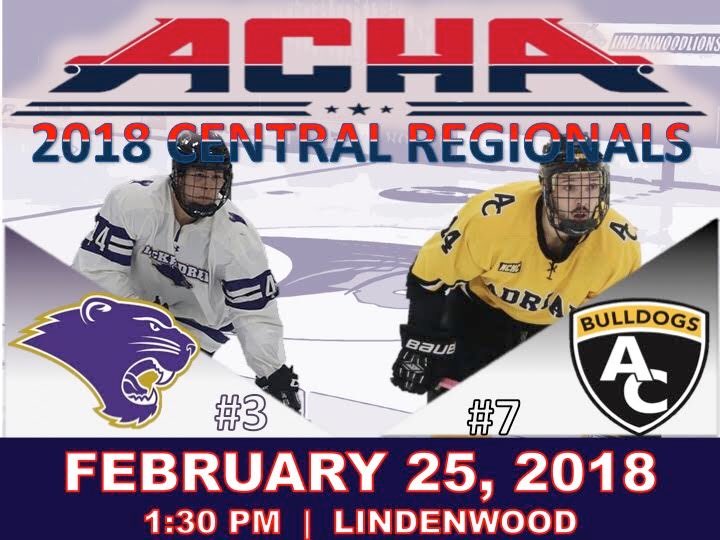 Lindenwood_ACHA's tweet image. Your Regional Finals are set!! #RoadToColumbus #ACHAHockey

AT 1:30pm 
#3 @McKHockey takes on #7 @AdrianMD2Hockey 

AT 4:30pm
#4 Lindenwood takes on #5 @marianmensacha