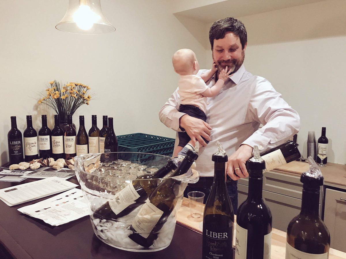 LiberFarmWinery's tweet photo. Back home in #yeg hosting a casual tasting of the new vintages for friends &amp; family. #BCwine https://t.co/yxw6VEYpKi