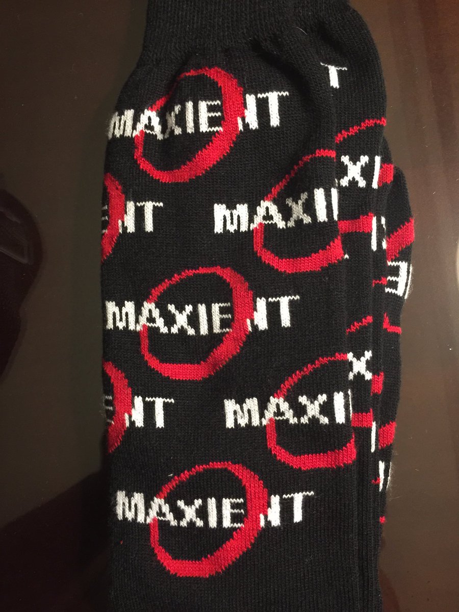 clanton_andre's tweet photo. Lovin’ my Maxient socks from the Silent Auction at #ASCA2018 https://t.co/8va0ZMA1MX