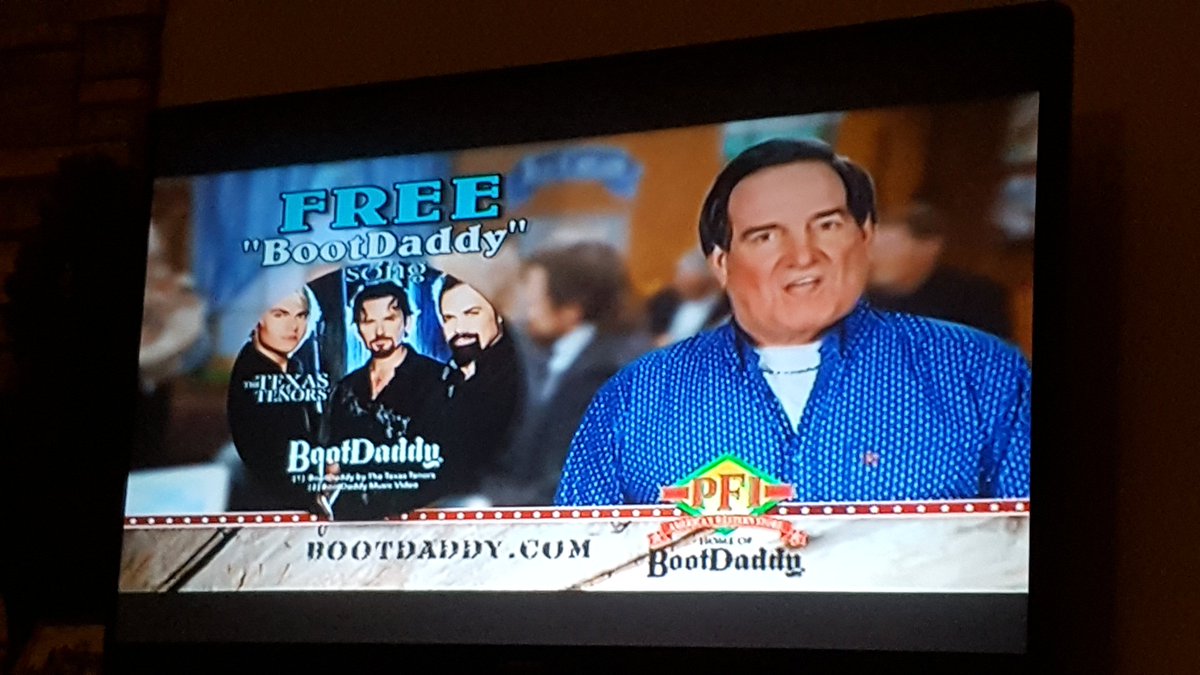 PamAndrew's tweet image. So awesome to see this #BootDaddy commercial on @LarrysDiner @The_BootDaddy @PFI_Western @thetexastenors @TTTFanClub