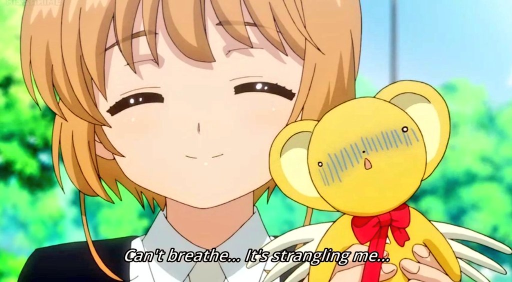 ccsakurasequel's tweet photo. I can't stop laughing at this lol poor Kero-chan 😂😂😂 #sakuracardcaptor #clamp #cardcaptorsakura https://t.co/OQVAAOXorR