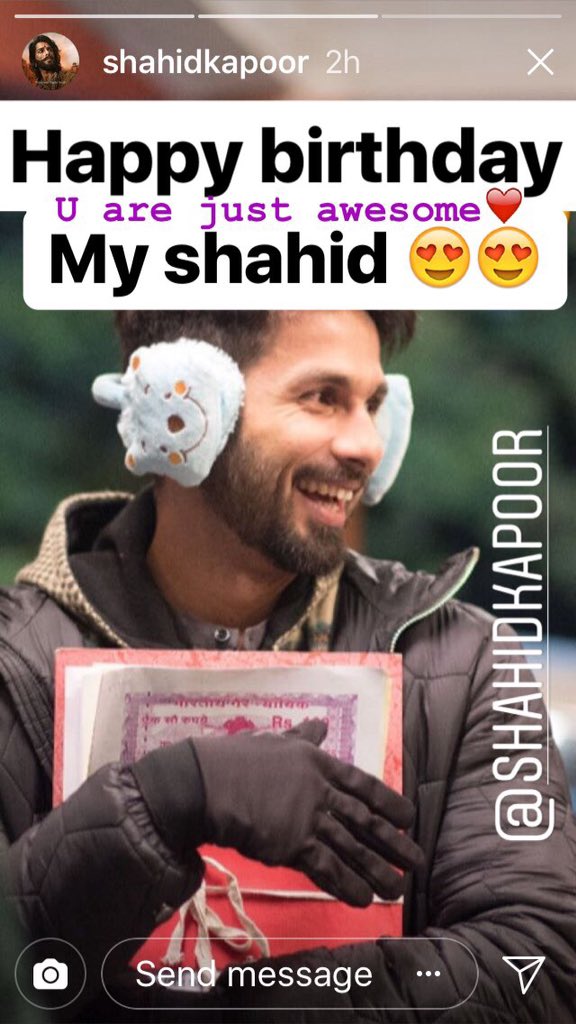 Happy happy birthday shahid kapoor     