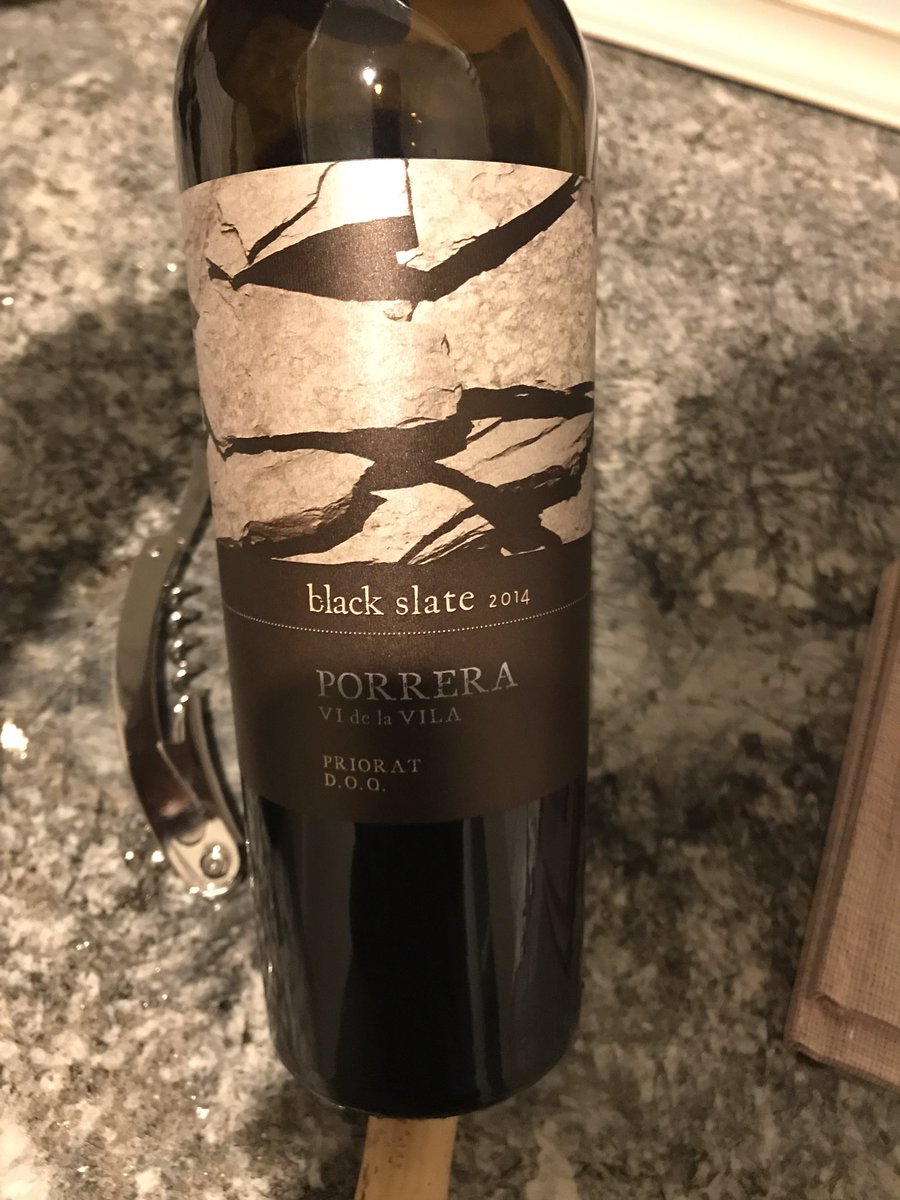 WillBlackmon's tweet photo. Tonight's wine choice
Black Slate Porrera 2014 🇪🇸 #priorat #cellercalpla @EuropeanCellars @doqpriorat @WinesFromSpain @WinesofSpainSL #wine
Notes Blackberries, blueberries & velvety tannins https://t.co/A4gM479zGH