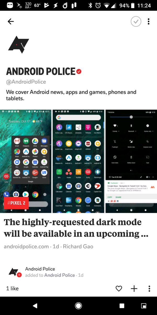 Intecpsp's tweet photo. @AndroidPolice @corbindavenport @saratrajan @RyneHager @Flipboard this appears to be down again. Haven't updated since yesterday. https://t.co/HjPP3VJHEi