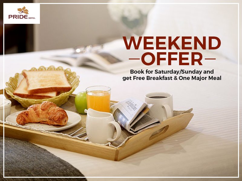 Book a weekend stay with us and we promise to surprise you with our exclusive offers. Avail it here: bit.ly/1szun35 #WeekendOffer #PrideHotels #Offer