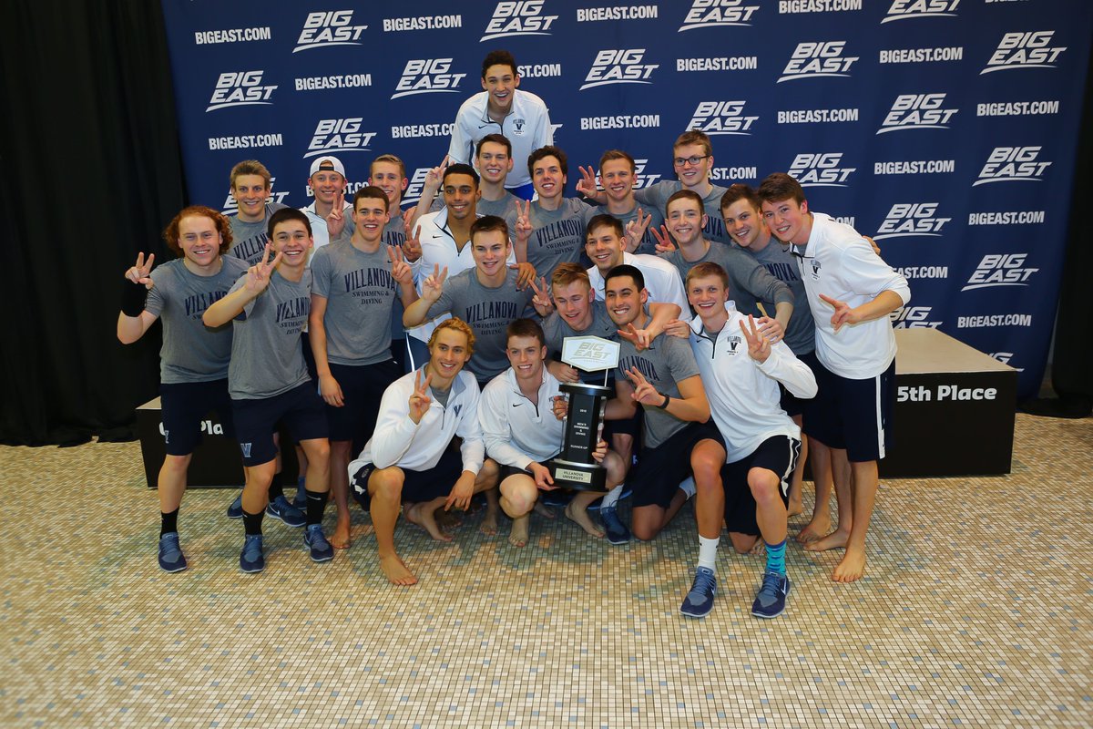 NovaSwimDive's tweet photo. The Villanova Men take second at the 2018 #BIGEASTswim Championships. Congratulations on a historical season! 👏 https://t.co/MumnLPCCwE
