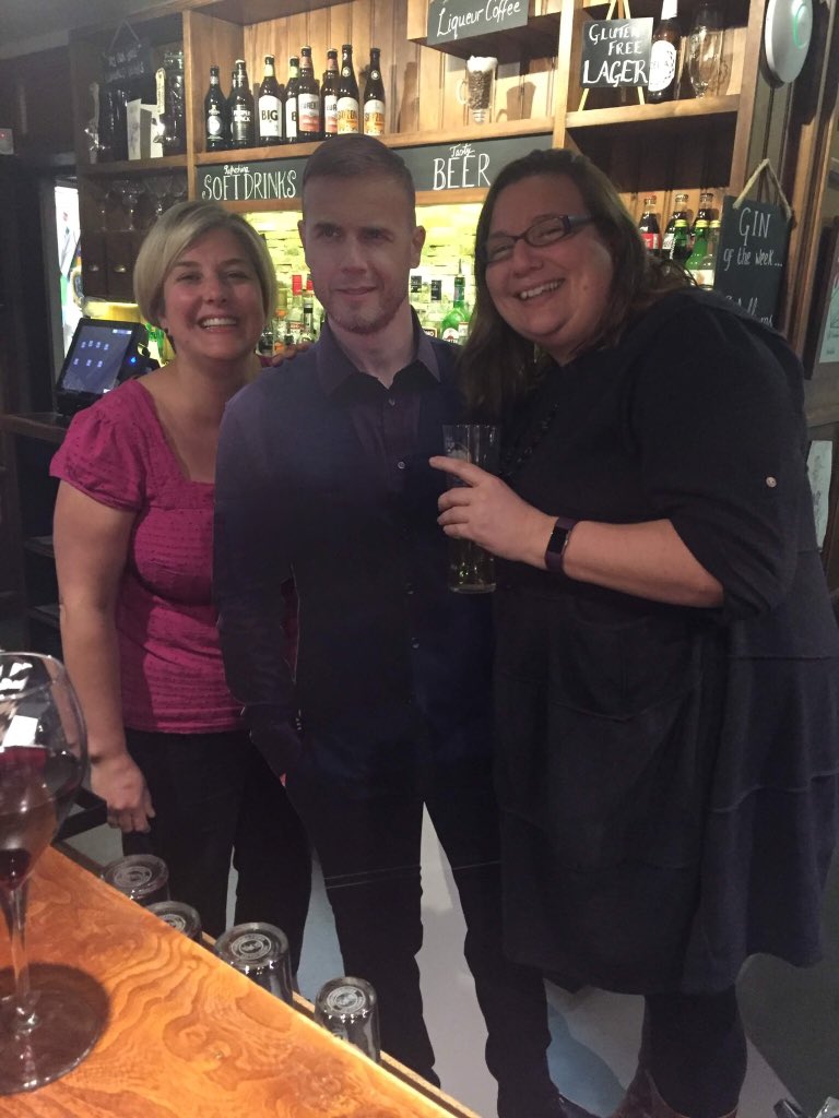 vickser22's tweet image. @GaryBarlow now you can be in a million places at the same time! We had a fun night @Polgooth_inn with you’re cardboard double celebrating my 40th! 😂 Still hoping the real version will show up at the party though! #6thMay #Cornwall #StickerAFC
