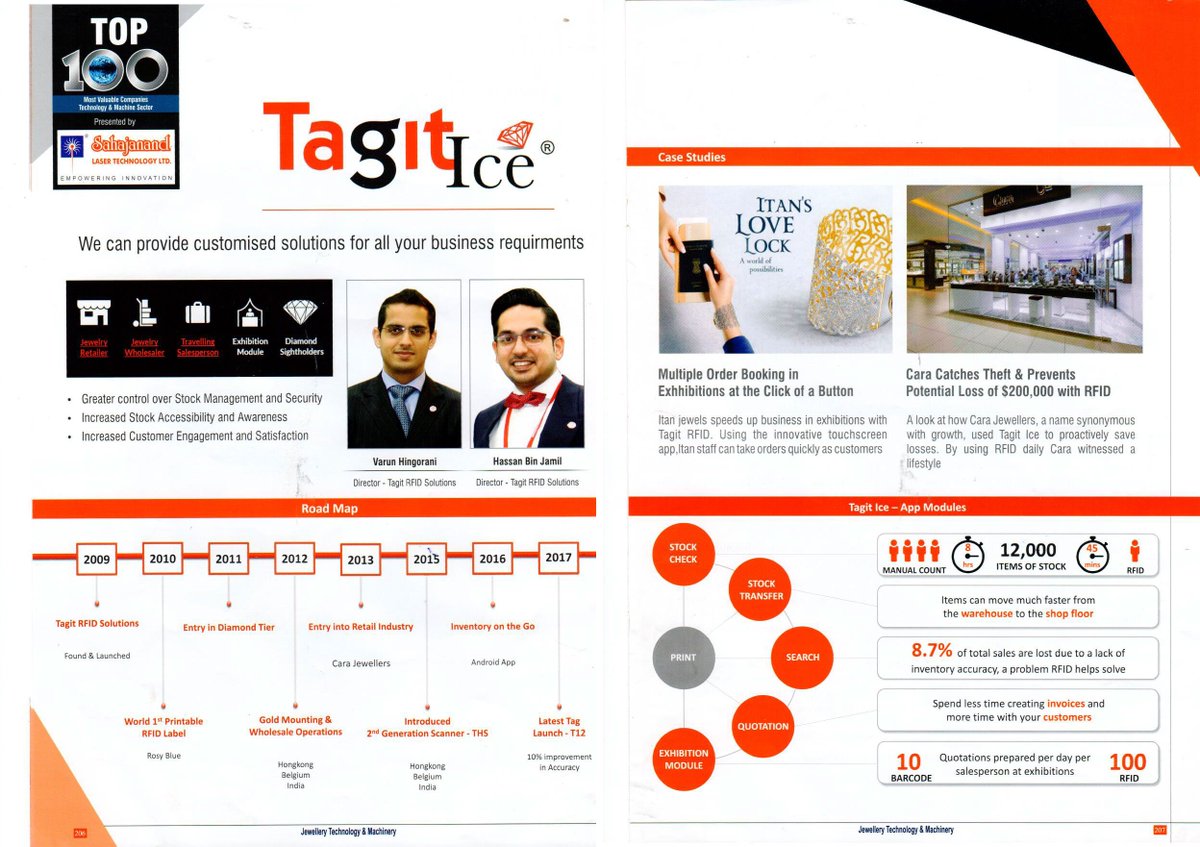 TagitRFID's tweet image. Tagit RFID Solutions named under Top 100 most valuable companies in Technology &amp;amp; Machine Sector. 
#JTM #News #DXB #RFID 
goo.gl/iWZCXg