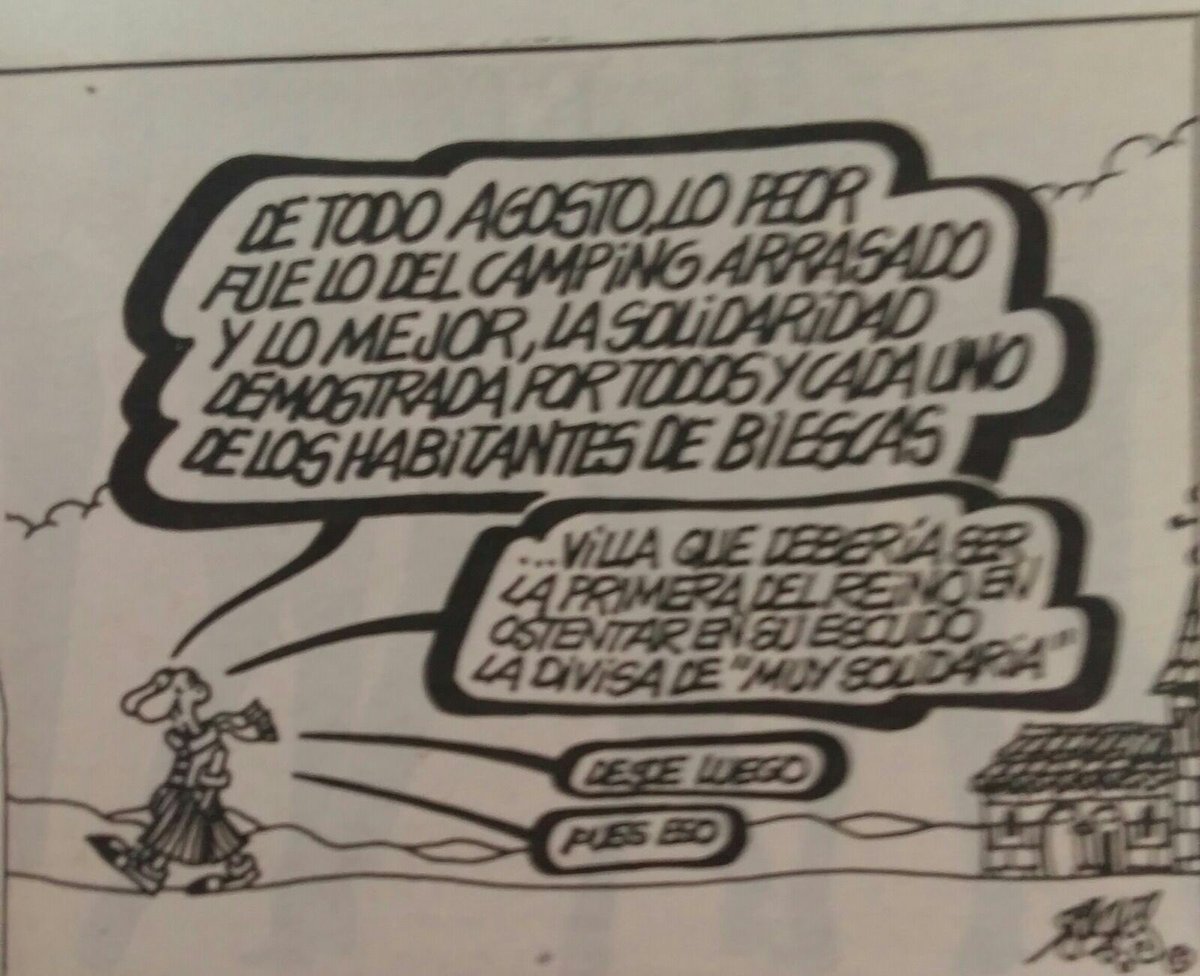 pzbaldetena's tweet photo. Así fue el entrañable homenaje de Forges a los habitantes de #Biescas por su solidaridad con los afectados de la riada #ForgesDEP https://t.co/67UBreUy0Z