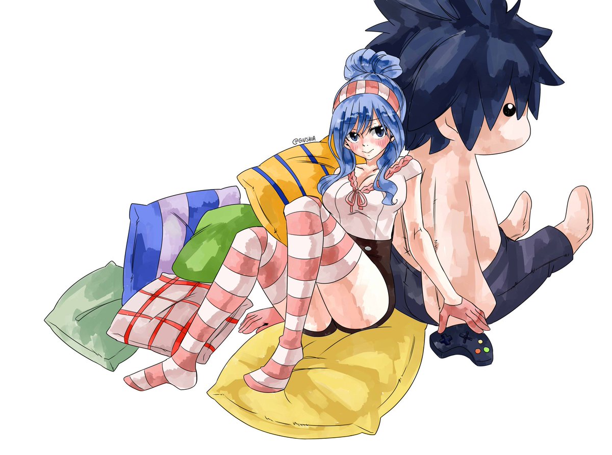 "Juvia have lazy day, would you like to join?" 😺💕