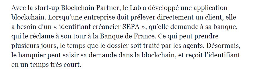BlockchainPartn's tweet photo. Dans son édition de ce week-end, @lemondefr évoque le projet que nous avons développé et mis en production à la @banquedefrance avec les équipes de @TBedoin, Chief Digital Officer de l'institution. (article accessible aux abonnés https://t.co/xQejW1W3O0) https://t.co/tvLD7qY1tz