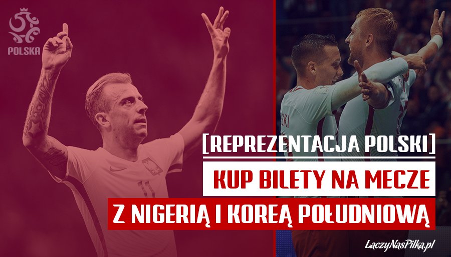 LaczyNasPilka's tweet image. Kupujemy bilety i zaczynamy 2018 rok z reprezentacją Polski! ✊🔥
🇵🇱 vs 🇳🇬, 23.03, @StadionWroclaw
🇵🇱 vs 🇰🇷, 27.03, @StadionSlaski
BILETY 👉 bilety.laczynaspilka.pl