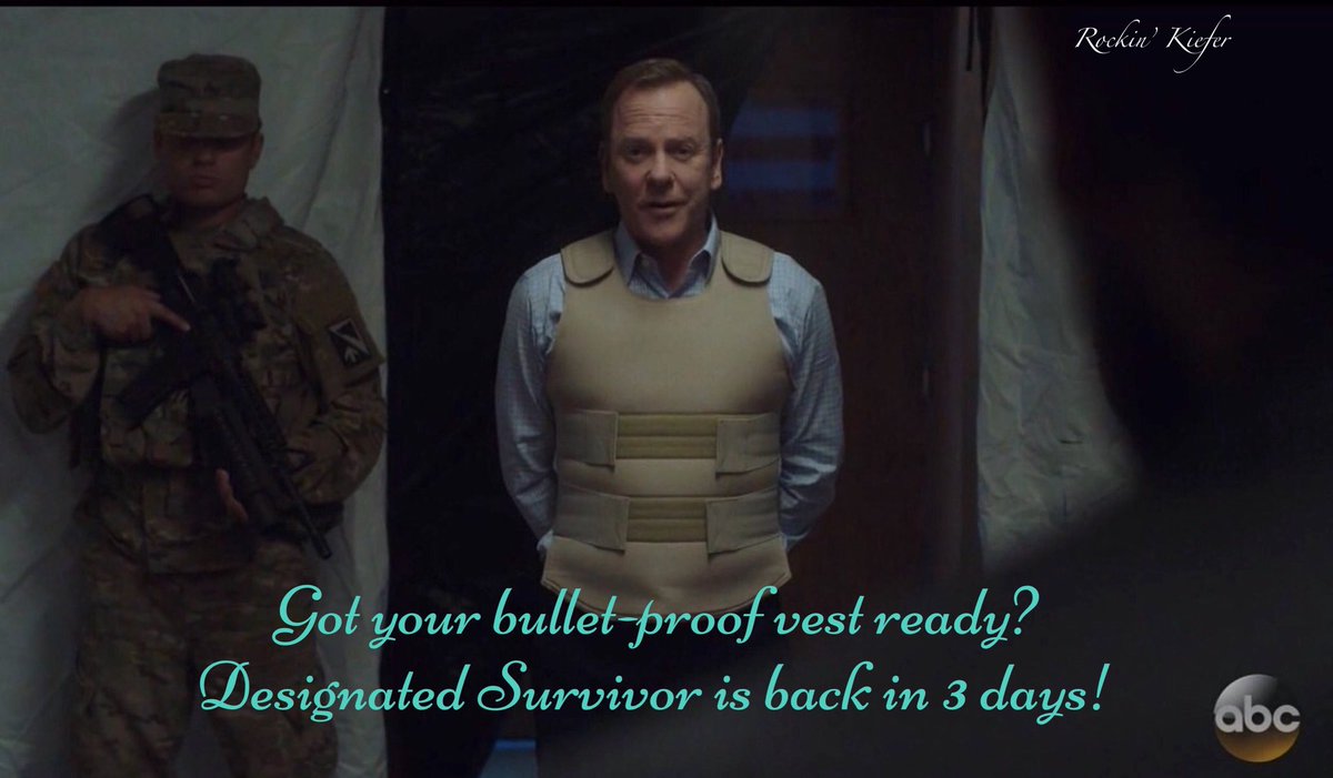 rockinkiefer's tweet photo. @ABCDesignated
3 DAYS!!
#DesignatedSurvivor
#WatchDS
#KieferSutherland https://t.co/DOLrxcYSOb