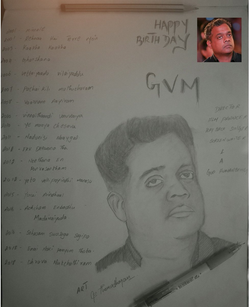 thamodharran's tweet photo. Happy birthday Anna @menongautham
#cool_ director.._#producer_#playback_singer_screen_play_writer& a gud human
Happy birthday anna
#art @thamomercedes https://t.co/mnj4sTXPNP