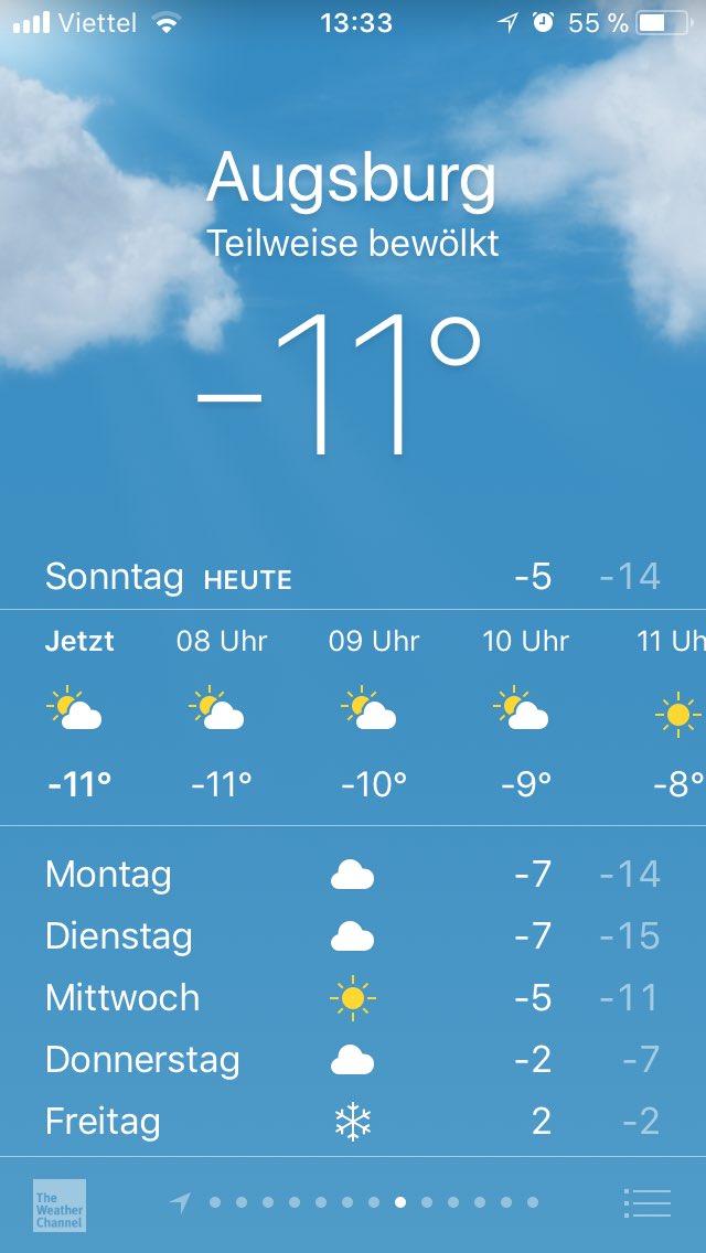 Am Donnerstag wirds hier auch kälter