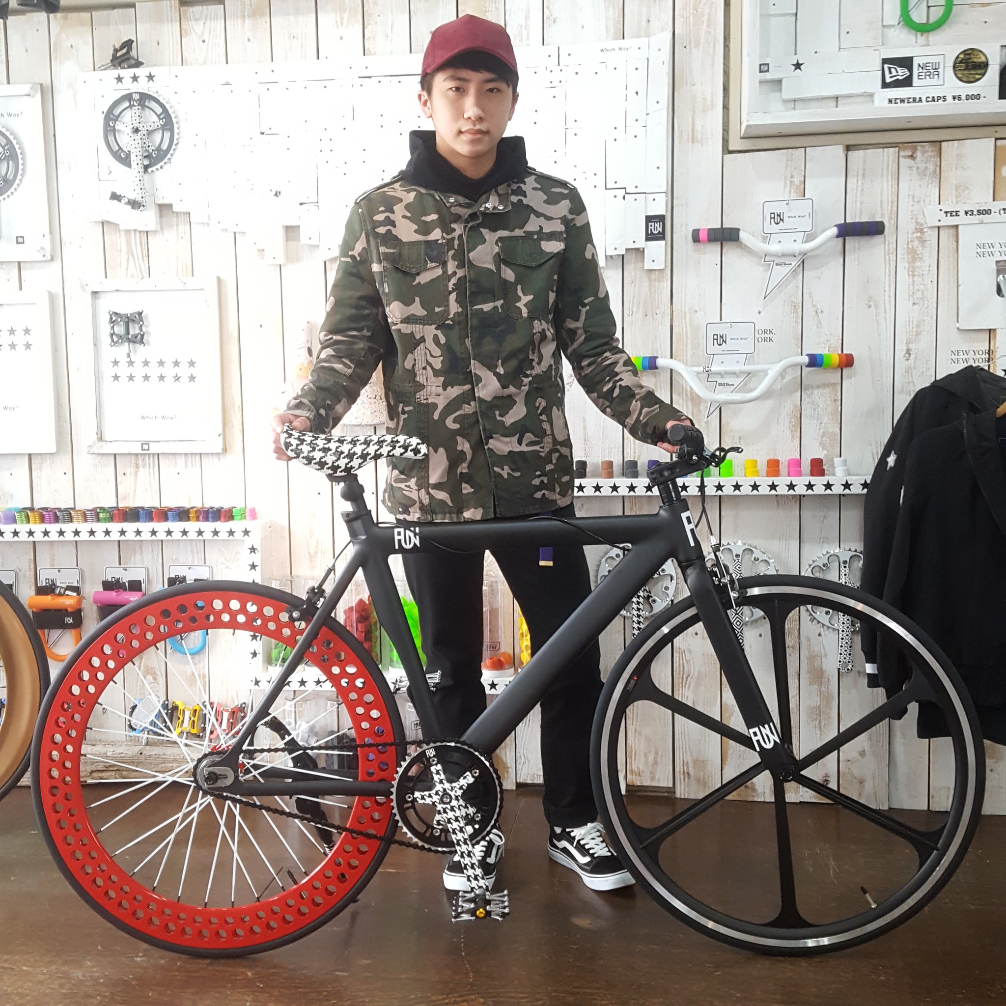 オーダー 自転車 ライダーズカフェ 福岡 ピスト フリーギア - 通販